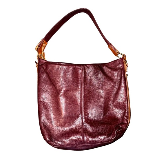 CORONADO Brown Red Leather Hobo Shoulder Bag Concealed Carry Vintage Made In USA - Picture 2 of 15